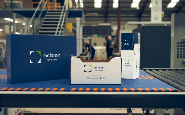 McClaren Corrugate Product Range on display in the packaging manufacturing plant